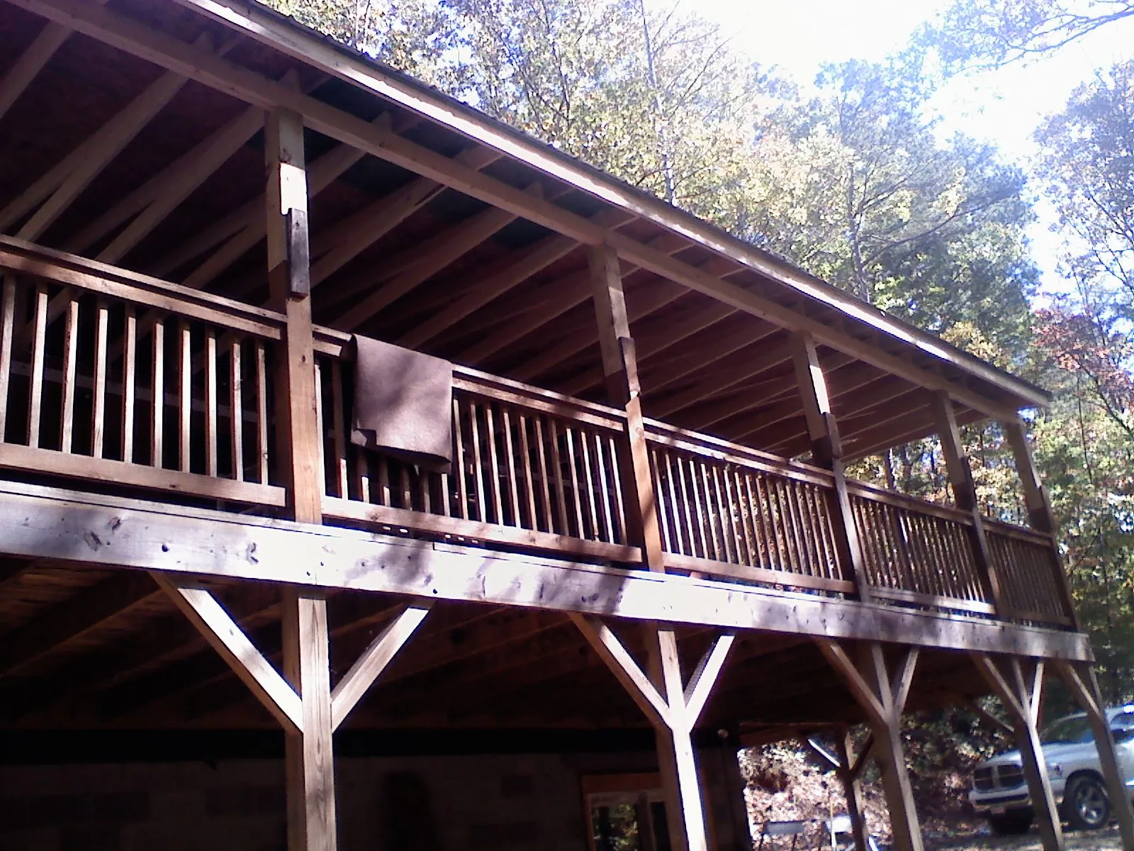 Timber framing under a new elevated porch and deck — Roof Leak Repair in Colstrip by Roofing Brothers